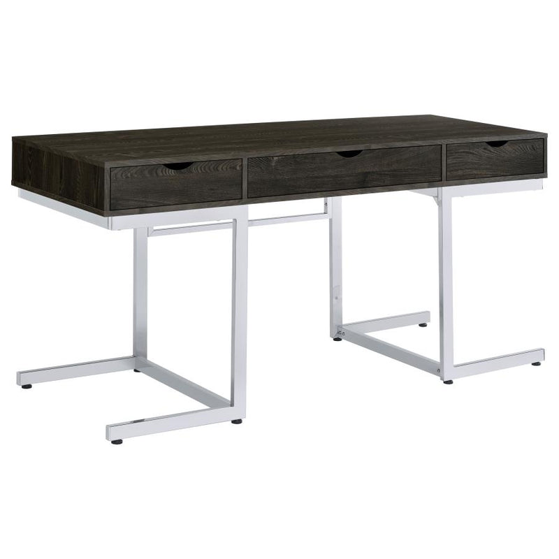 Norma Modern Dark Oak Office Desk Decorium Furnitures