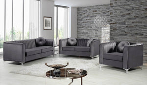 Izzy Channel Tufted Velvet Living Room Collection in 4 Color Options