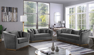 Ara Contemporary Velvet Living Room Collection in 3 Color Options