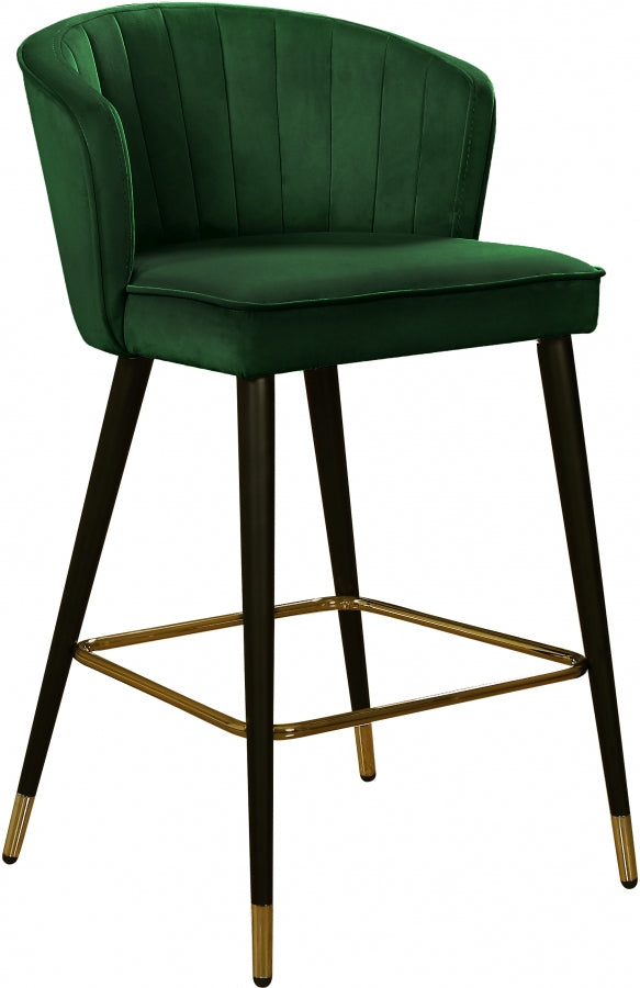 Green velvet best sale counter height chairs