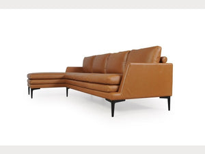 Rica Tan Leather Sectional