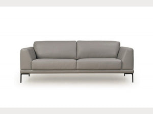Kerman Grey Leather Living Room Collection