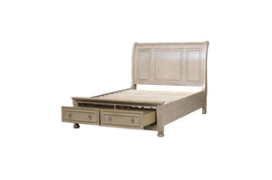 Beth Sleigh Platform Bedroom Collection with Storage Footboard