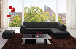 Adam Italian Leather Sectional in 4 Color Options