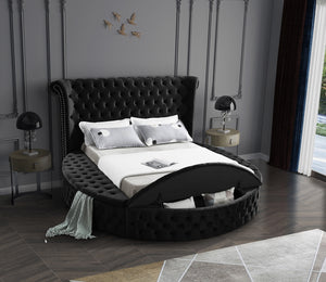 Allison Storage Round Velvet Bed  in 4 Color Options