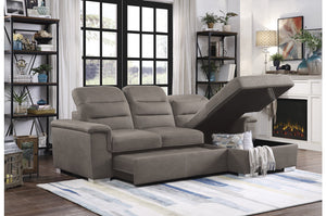 Alfonso Fabric Sleeper Sectional in 4 Color Options