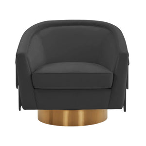 Fabiola Velvet Swivel Accent Chair in 4 Color Options