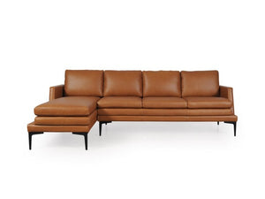 Rica Tan Leather Sectional