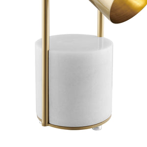 Gold LED Table Lamp with Marble Base
