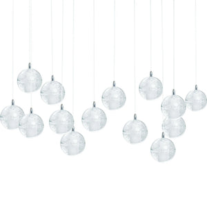 Crystal Spheres Chandelier with 14 Lights