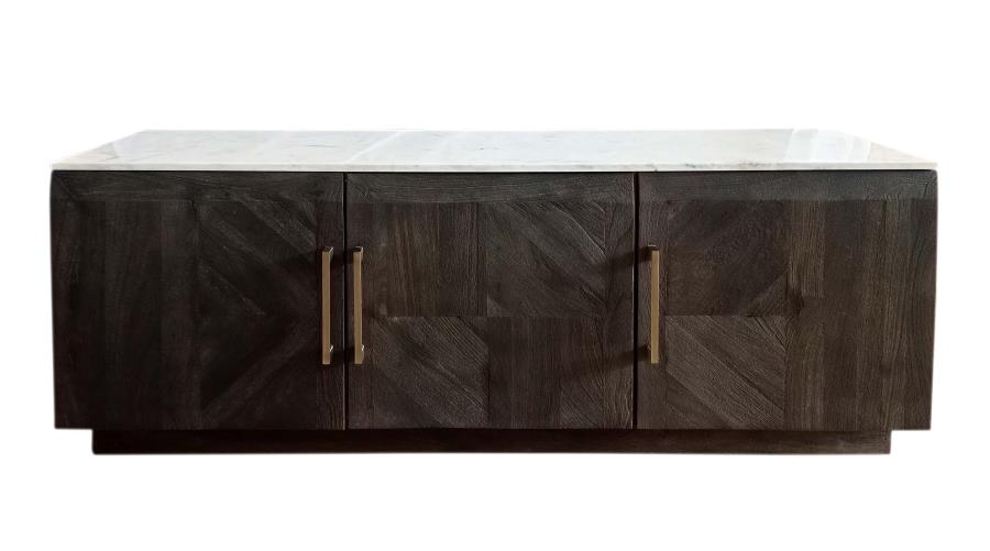 Contemporary White Marble Sideboard