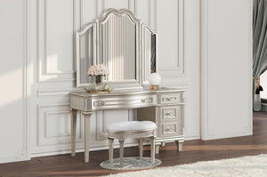 Angelica Vanity Set with Matching Stool