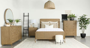 Rina Woven Rattan Bedroom Collection in Sand or Black