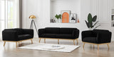 Nolan Boucle Living Room Collection in Black or Cream