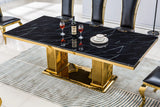 Mandy Black Marble Dining Room Collection