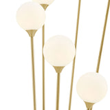 Gold and White Floor Lamp with Marble Base