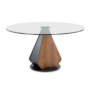 Gea Round Glass Dining Table in 3 Glass Top Sizes