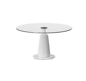 Regina Round Glass Dining Table in 3 Glass Top Sizes