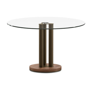 Trilogy Round Glass Dining Table in 3 Glass Top Sizes