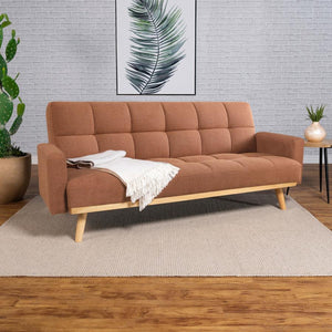 Kendall Fabric Sofa Bed in Sage or Terracotta