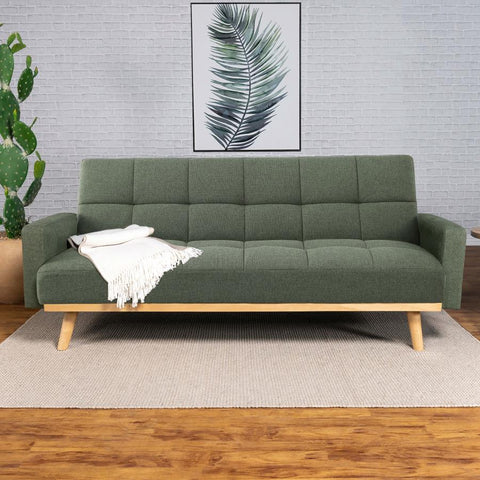 Kendall Fabric Sofa Bed in Sage or Terracotta