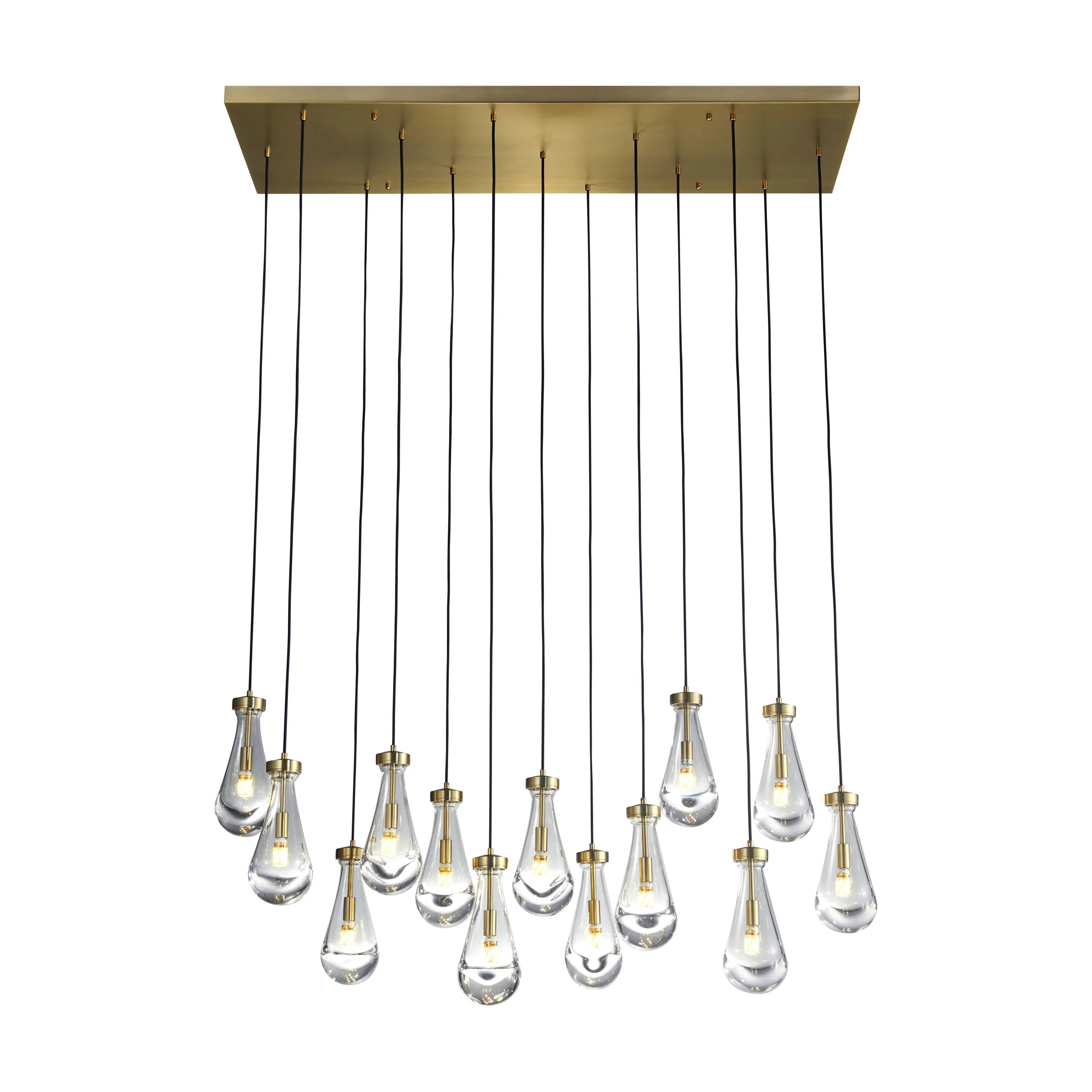 Symphony Gold Rectangular Chandelier