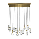 Symphony Gold Rectangular Chandelier