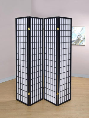 Four Panel Room Divider in 3 Color Options