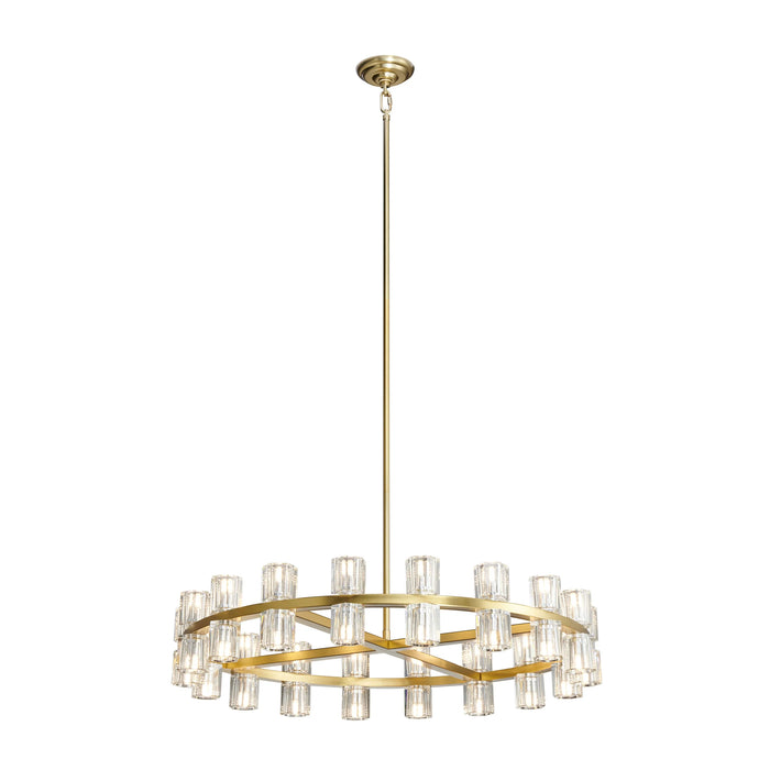 Andy Gold and Crystal Round Chandelier