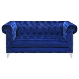 Becker Blue Velvet Living Room Collection