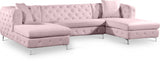 Gill Tufted Velvet Double Chaise Sectional in 3 Color Options