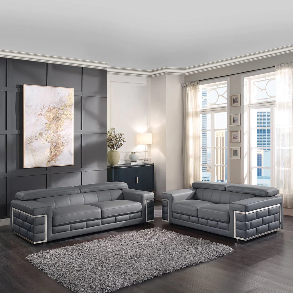 Arnett Leather Living Room Collection in 3 Color Options