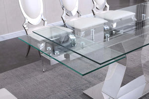 Jennifer Glass Extendable Dining Room Collection
