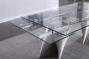 Luna Glass Extendable Dining Room Collection
