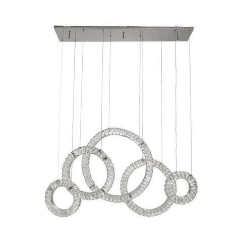 Crystal Hoop Chandelier with 5 Lights