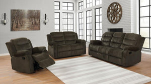 Olive Brown Reclining Living Room Collection