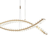 Lotte Brushed Gold Chandelier