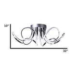 Flower Petal Flush Mount LED Chandelier