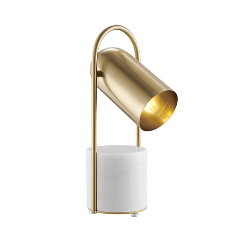 Gold LED Table Lamp with Marble Base