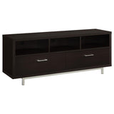 Contemporary 60" TV Stand in Cappuccino or White