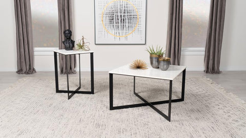 Square Marble Occasional Table Collection