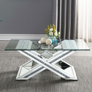 Modern Glam Occasional Tables Collection with X-Base