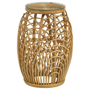 Round Woven Rattan Occasional Table Collection
