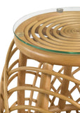 Round Woven Rattan Occasional Table Collection