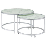 Printed Carrara Marble Nesting Tables