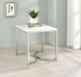 Contemporary Faux Marble Occasional Table Collection