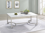 Contemporary Faux Marble Occasional Table Collection