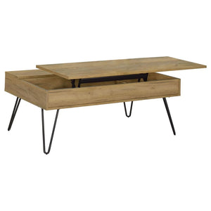 Golden Oak Lift Top Storage Occasional Tables Collection