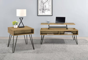 Golden Oak Lift Top Storage Occasional Tables Collection