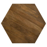 Hexagonal Mango Wood Coffee Table